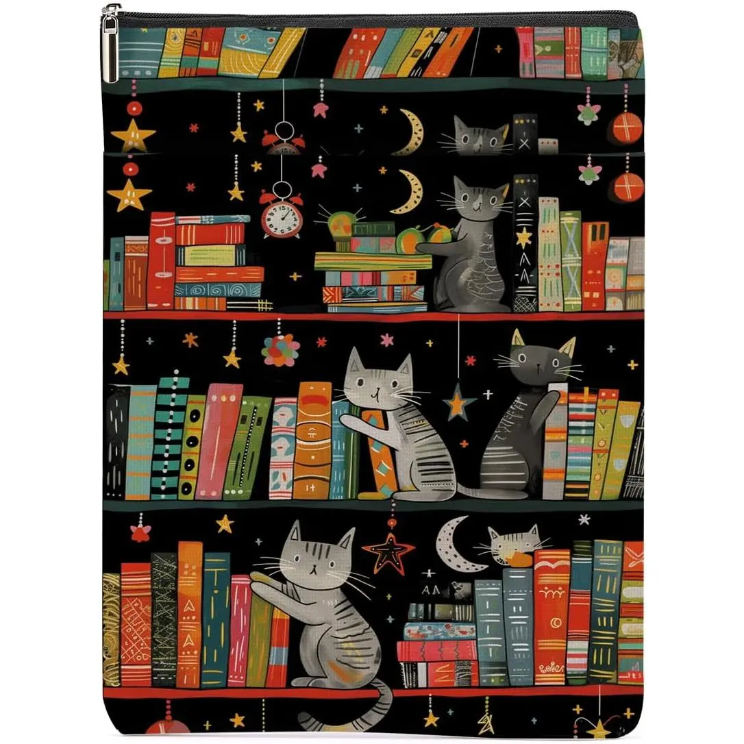 Book Sleeve Book Lovers Gifts for Women  Mom Book Cover Book |  Gifts Protector with Zipper and Front Pocket Book Pouch Book Accessories Bookish Gifts  Lover for Readers