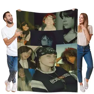 [JIT] Billie Poster Flannel Blanket - Comfortable and warm, suitable for sofas, offices, and travel - Versatile gift idea