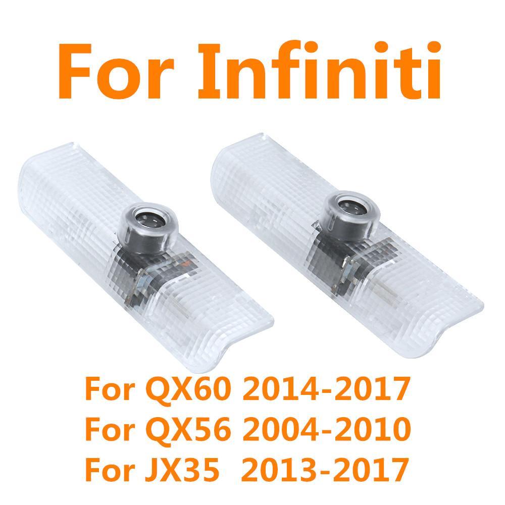 2X For Infiniti QX60 QX56 JX35 2013 - 2017 2014 2015 LED Car Door Logo Ghost Shadow Projector Warning Welcome Light Accessories