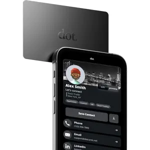 Tap Digital Business Card, Compatible with iPhone & Android, Black