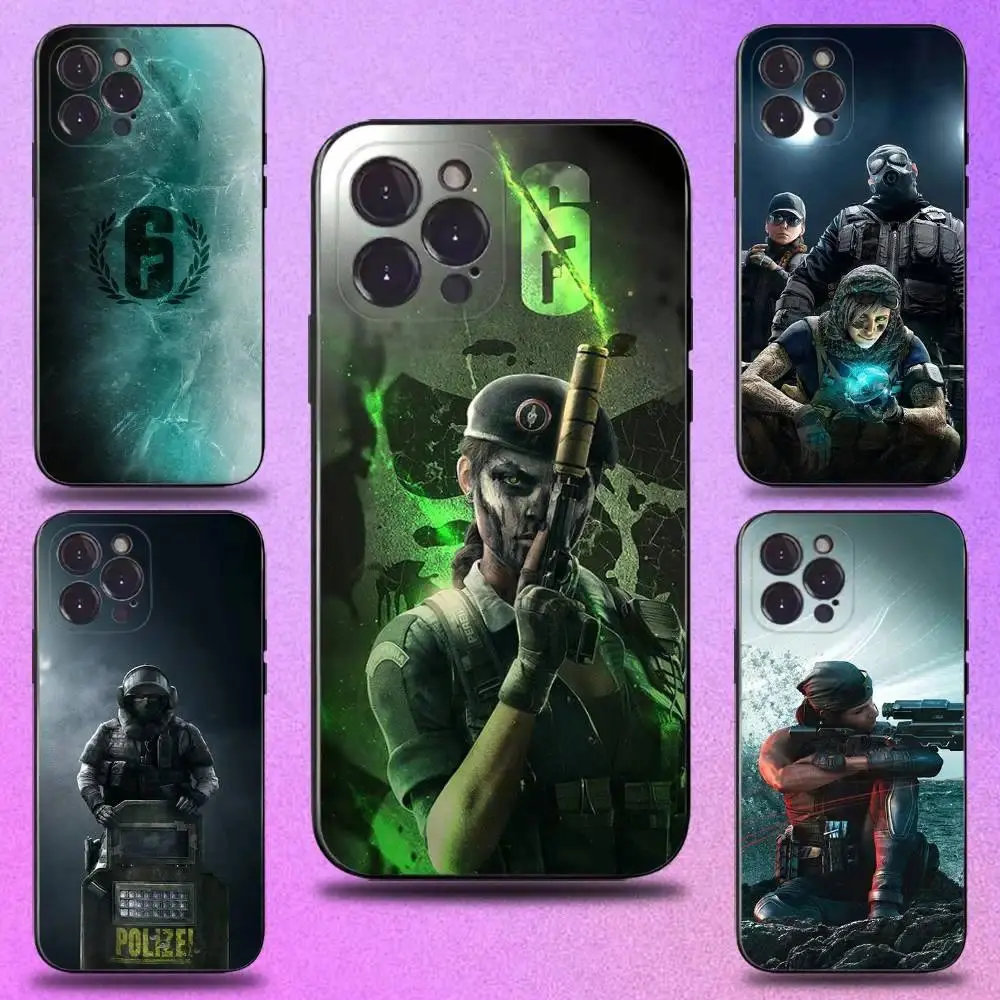 Rainbow Six Siege Game Phone Case Soft Silicone Black Cover For iPhone 11-17 Pro Max/Plus & Samsung Galaxy S23-S25