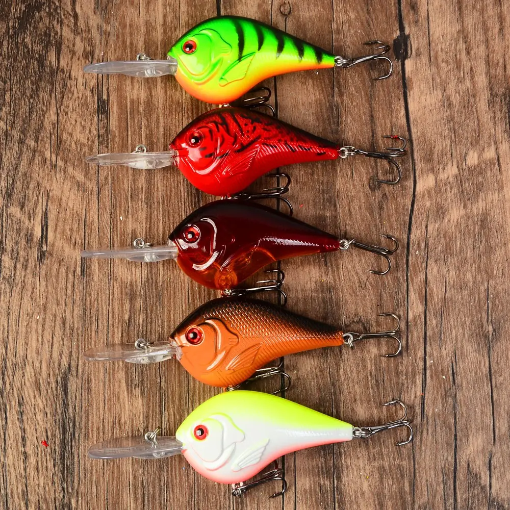 5 Pieces Lure Hard Bait Fishing Lures, Floating Small Fat Bait, Ideal for Anglers, Durable Design, Perfect for Freshwater & Saltwater