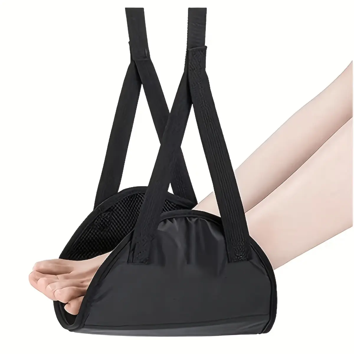 Airplane Footrest Travel Foot Hammock Memory Foam Cushion Leg Rest Sling Anti Squeeze Flat Board Support for Flight Office Desk Bus Travel Relieve Leg Soreness Swelling Comfort Gift Essentials Accessories