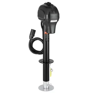VEVOR Electric Trailer Jack, 3500 lbs, Heavy Duty RV Electric Power Tongue Jack with 7-pin Connector, Manual Crank Handle Weatherproof Jack Cover, 9.5"-27.5" Lift, for Trailers, Campers RVs, Black