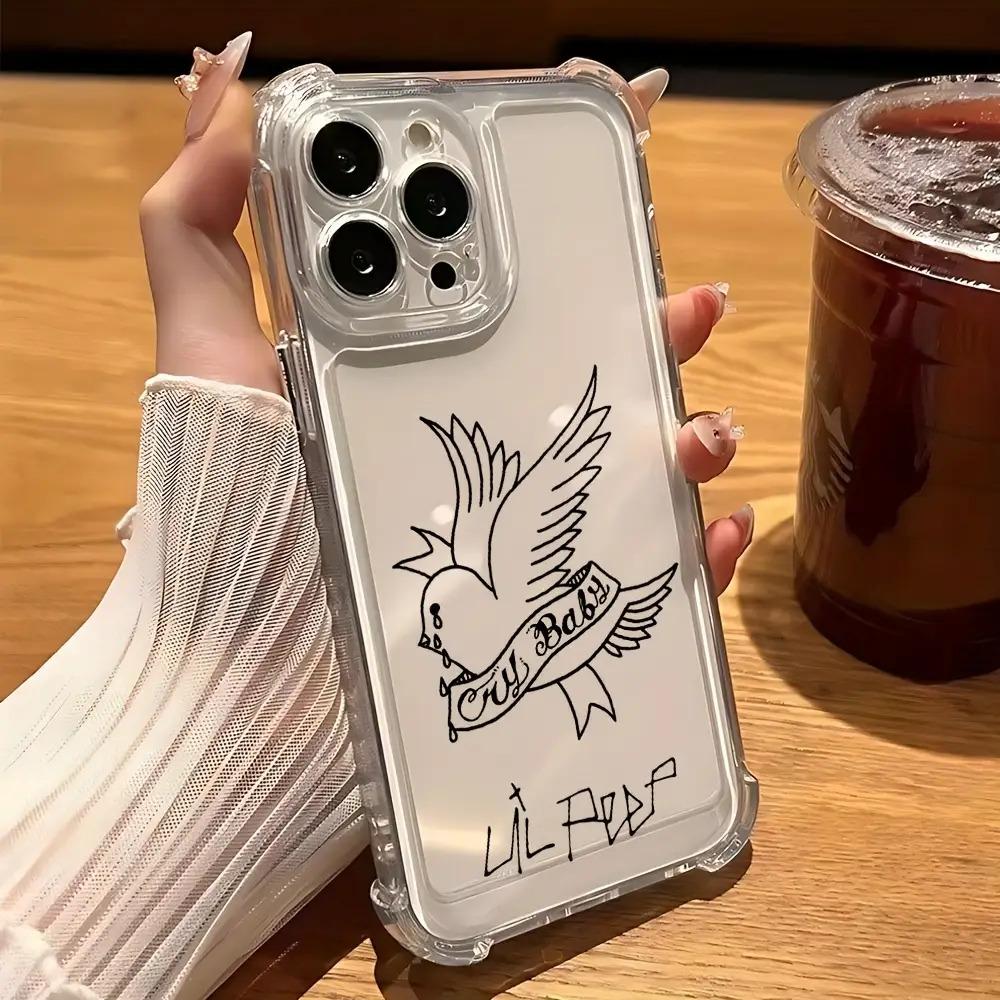 Popular Rapper Lil Peep'S Hell Boy Phone Case Is Compatible with for iphone Models 17, 16, 15, 14, 13, 12, 11 Pro Max, X, XR, XS Max, Air, 8, And 7 Plus, Featuring a Transparent Soft Back That Is Drop-Resistant, Lil Peep Case, Lil Peep Ph, Handy Cover