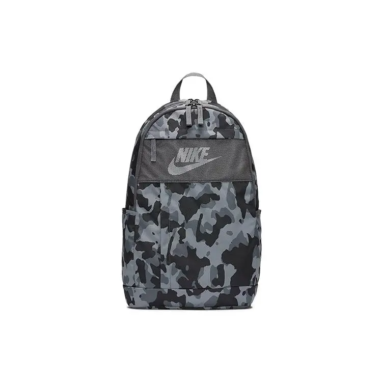 Nike Elemental 2.0 Camo Print Polyester Backpack for Men and Women, Casual Style, Gray