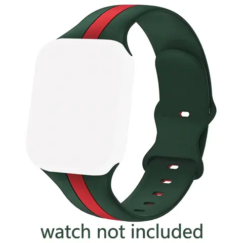 (No Watch Include) Designer Sport Band Compatible with Apple Watch iWatch Bands 38mm 40mm 41mm 42mm 44mm 45mm 49mm Men Women, Soft Silicone Strap Wristbands for Apple Watch Series 12/11/10/9/8/7/6/5/4/3/2/1/SE/Ultra (Band Only) #GLOBAL PICKS