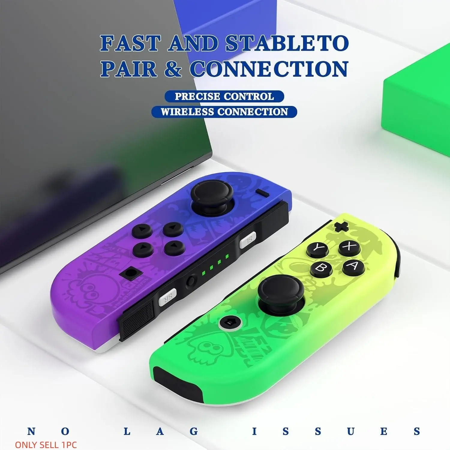 2026 Latest Model Wireless Game Controller for Switch/Lite/OLED, Dual Vibration with Wake-Up Button, Replacement Controller, Gaming Controller