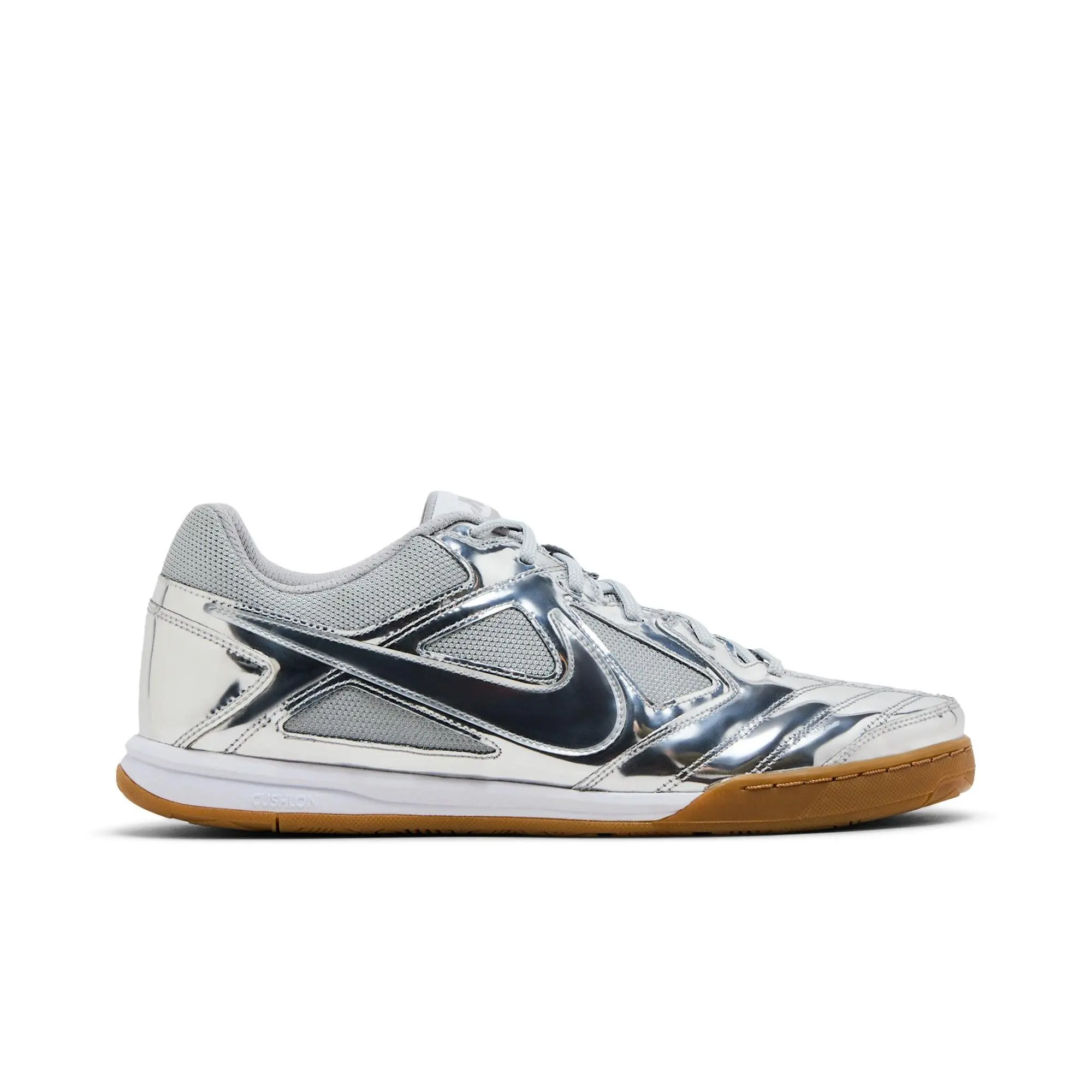 Nike Gato LV8 'Chrome' (Unisex) Metallic Silver/White/Gum Light Brown/Metallic Silver football boots IB3566 001
