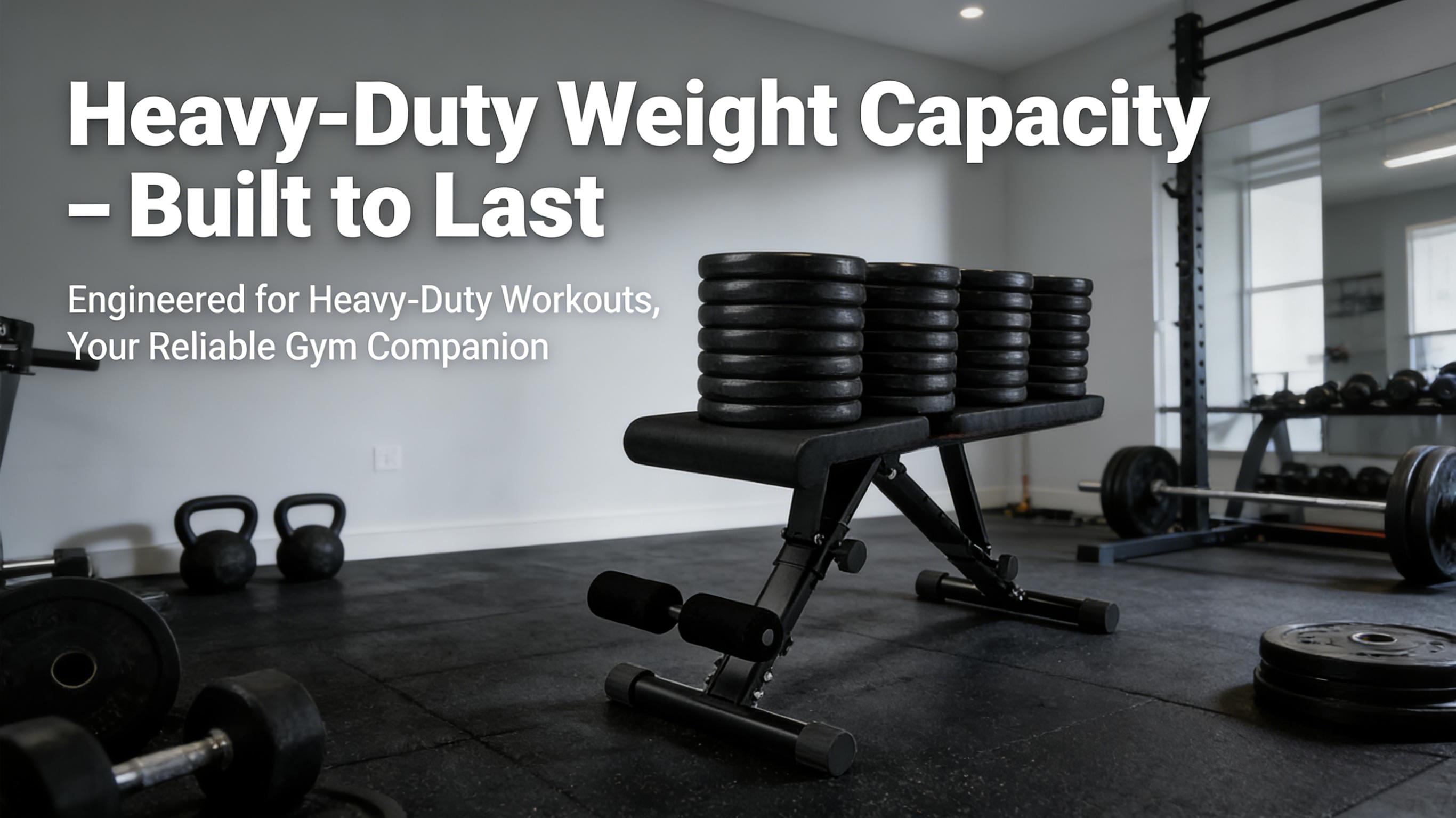 [Fahuac] 2-in-1 Adjustable Weight Bench with Resistance Bands - Foldable Dumbbell Bench for Home Gym, Flat/Incline/Upright Positions, 46x13x48in, Full Body Strength Training.