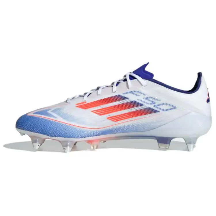 Adidas F50 Elite SG Metal Studs Football Boots for Men and Women with Anti-Slip and Durable Design in White Red Blue Trending Shoes, House White Official Shoes to Get / Maison Mihara, Leather, Agility