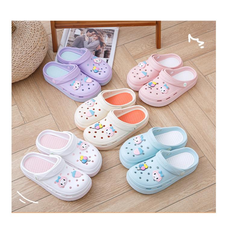 Women's Cute Cartoon Charms Clogs, Casual Comfortable Breathable Platform Non-slip Garden Clogs, Fashionable Shoes for Indoor & Outdoor Wear Slipper Shoes arch support clog comfortable mule