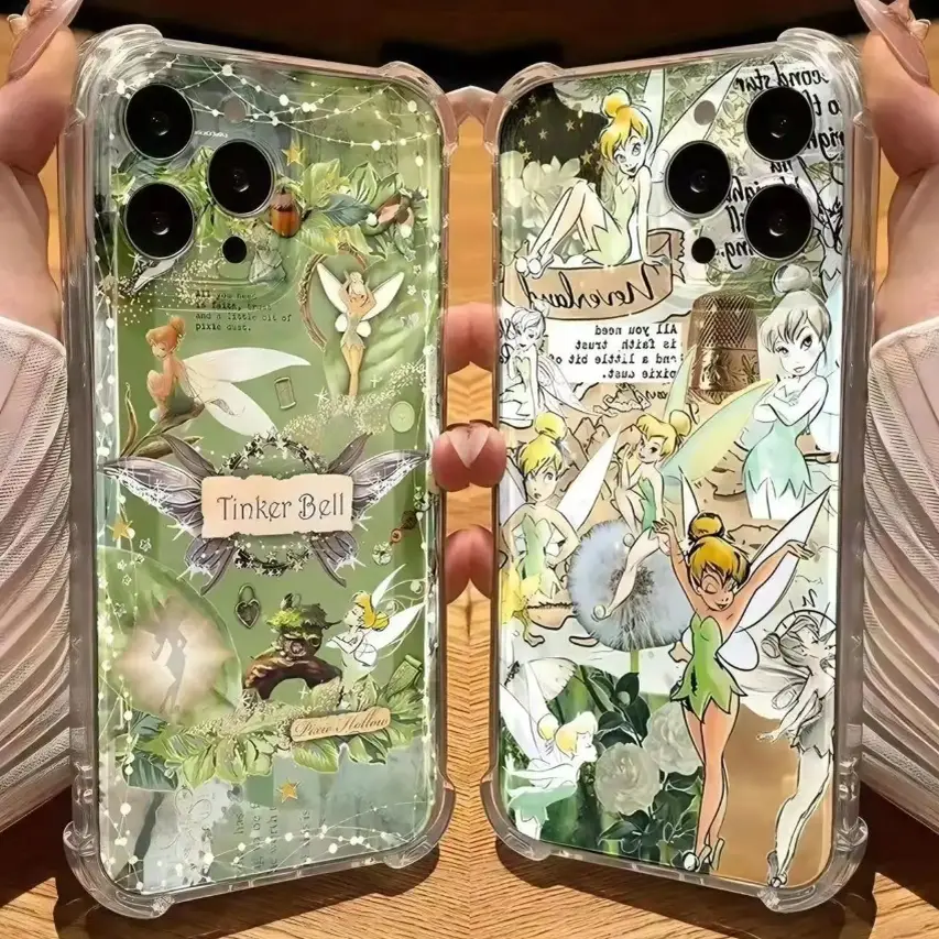 Fresh Green Plant Floral Elf Full Print Clear Protective Case Series For iPhone 17 16 15 14 13 12 11 Pro Max Air