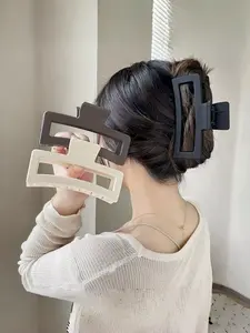 3pcs Square Extra Large Claw Clip, Large Volume Shark Clip for Thick Hair, Women's Rear of Head Clip, Stylish Hair Accessory, Fashion Hair Accessories, Claw Clip Pack