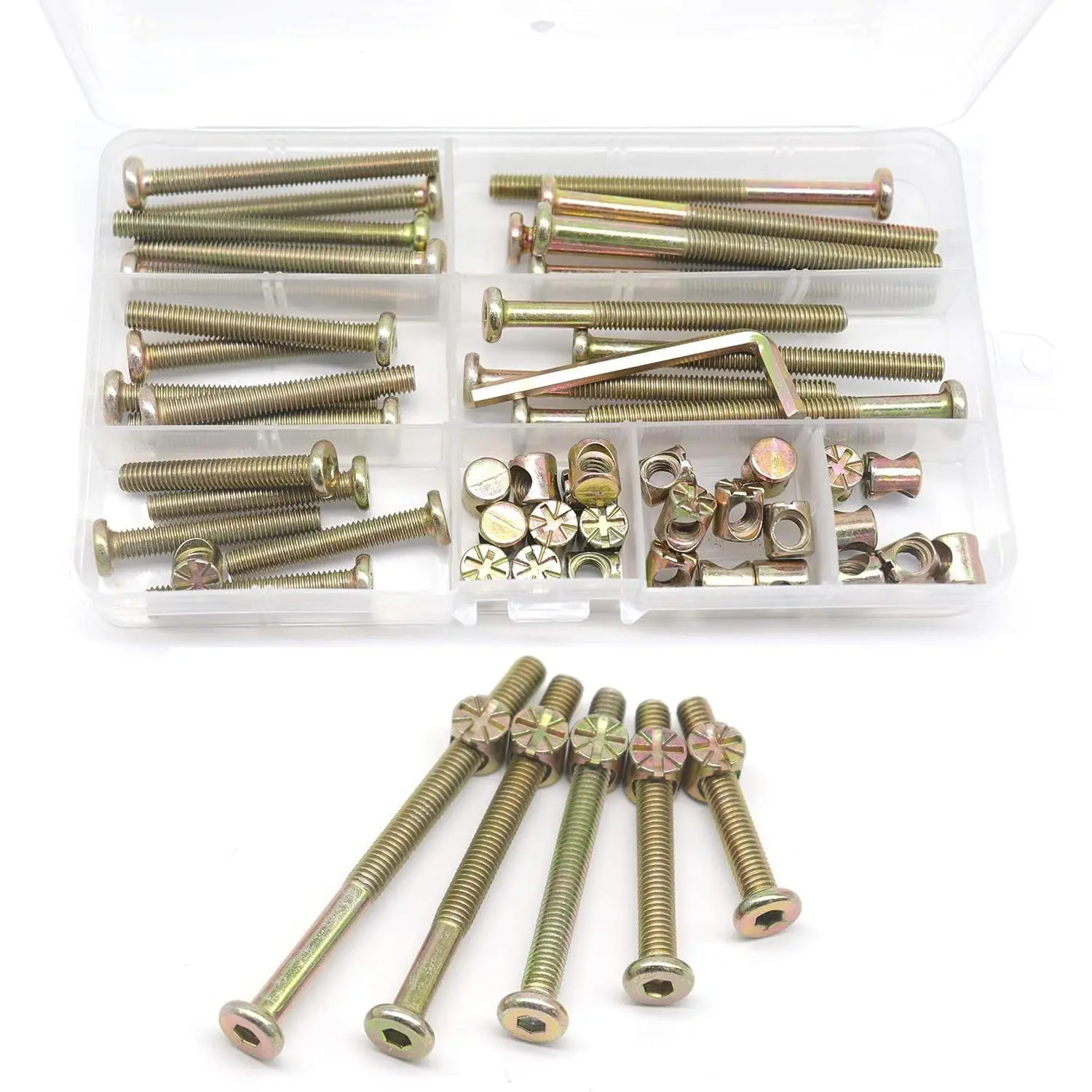 Dream  me, , Graco, Fisher  Screws and  Kit - 25- M6-1.0x40mm/50mm/60mm/70mm/80mm Furniture Barrel   for Bunk Beds and