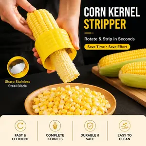 Corn Husk Remover Tool, Manual Corn Kernel Separator, Stainless Steel Kitchen Utensil, Durable Design for Home Use