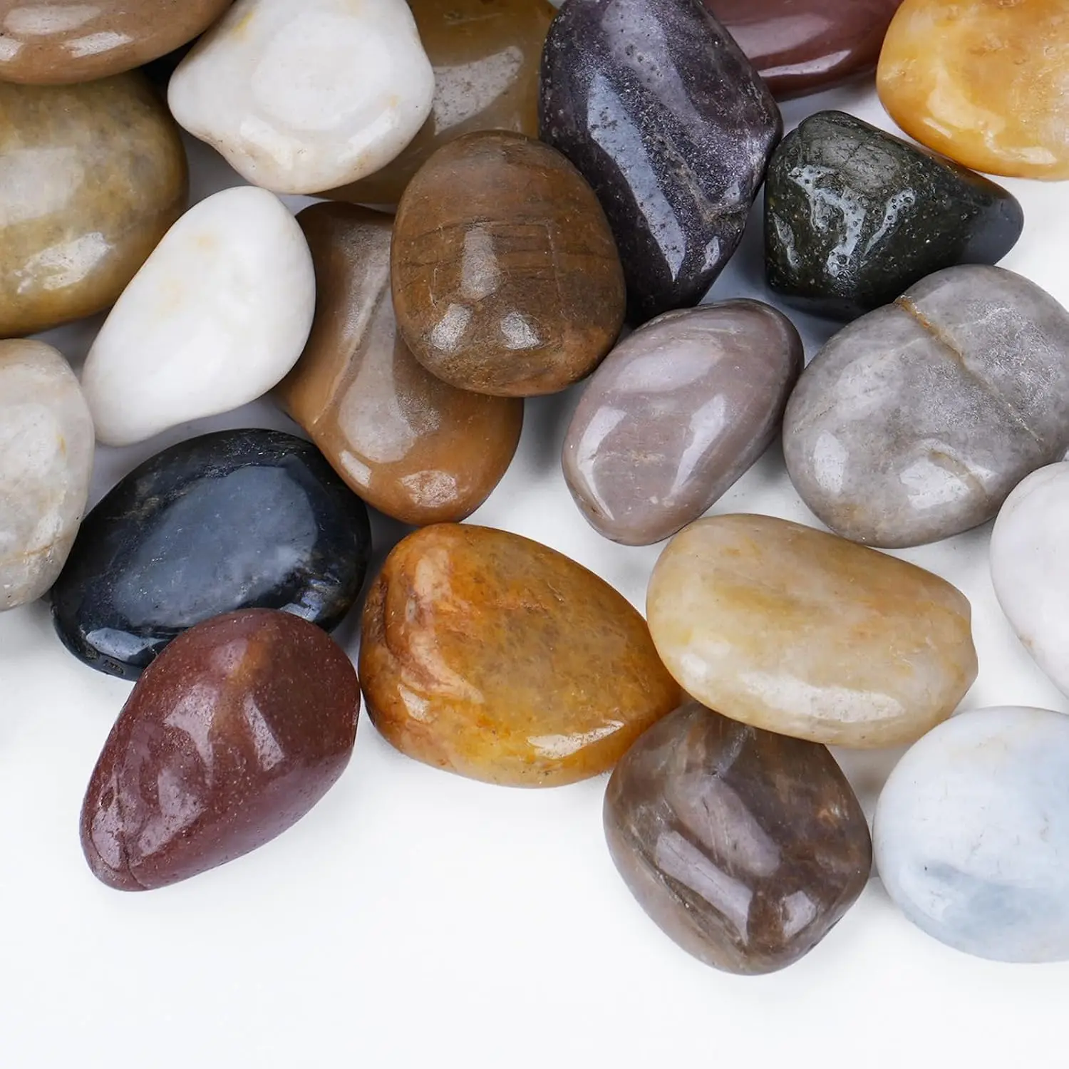 18lbs River Rocks for , 1-1/2 inch Decorative Garden Rocks Outdoor Landscaping, Large Polished  Stone for Walkways, Yard, Vases, Crafts