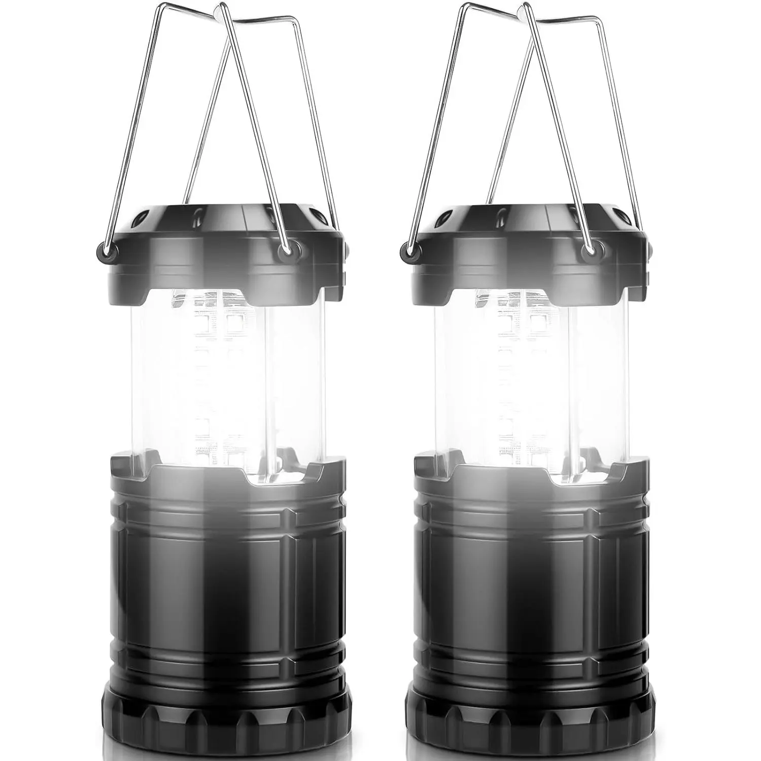 2/4 Pack LED Camping Lanterns Battery Powered, Collapsible IPX4 Waterproof Emergency Lights for Hurricane, Outages & Outdoor