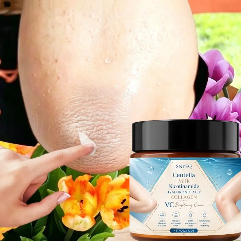 Dark Spot Correcting And Moisturizing Cream for Inner Thighs, Elbows, Knees, Butt - Hypoallergenic Vitamin C, Niacinamide And Milk Enriched Private Parts Care - 2.12Oz for All Light Beige Types, Dark Circle, Metallic Lid Jar, Vitamin C Enriched