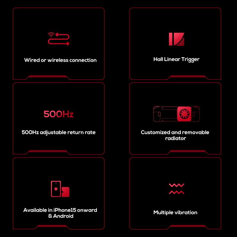 2025 New Mobile Game Stretching Gamepad Wired Bluetooth Dual-Mode 15W Phone Fast Charge One-Click Recording Macro