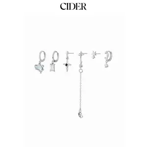 Cider 6 PCS RHINESTONE DROP EARRINGS SET