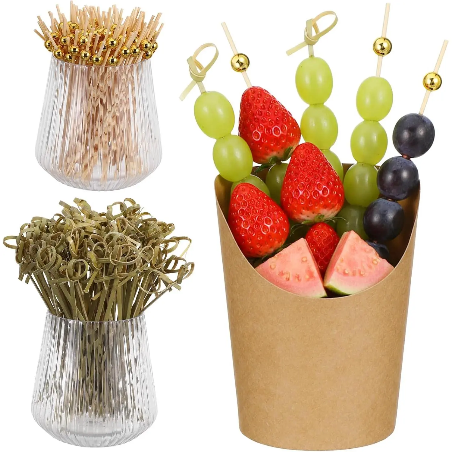 100 Sets Small Charcuterie Cups with Sticks, 8 Oz Disposable Paper  Fry Holders (100 Cups + 200  Picks), Snack Boxes Appetizers Cup, Party Board Favor for  Occasions