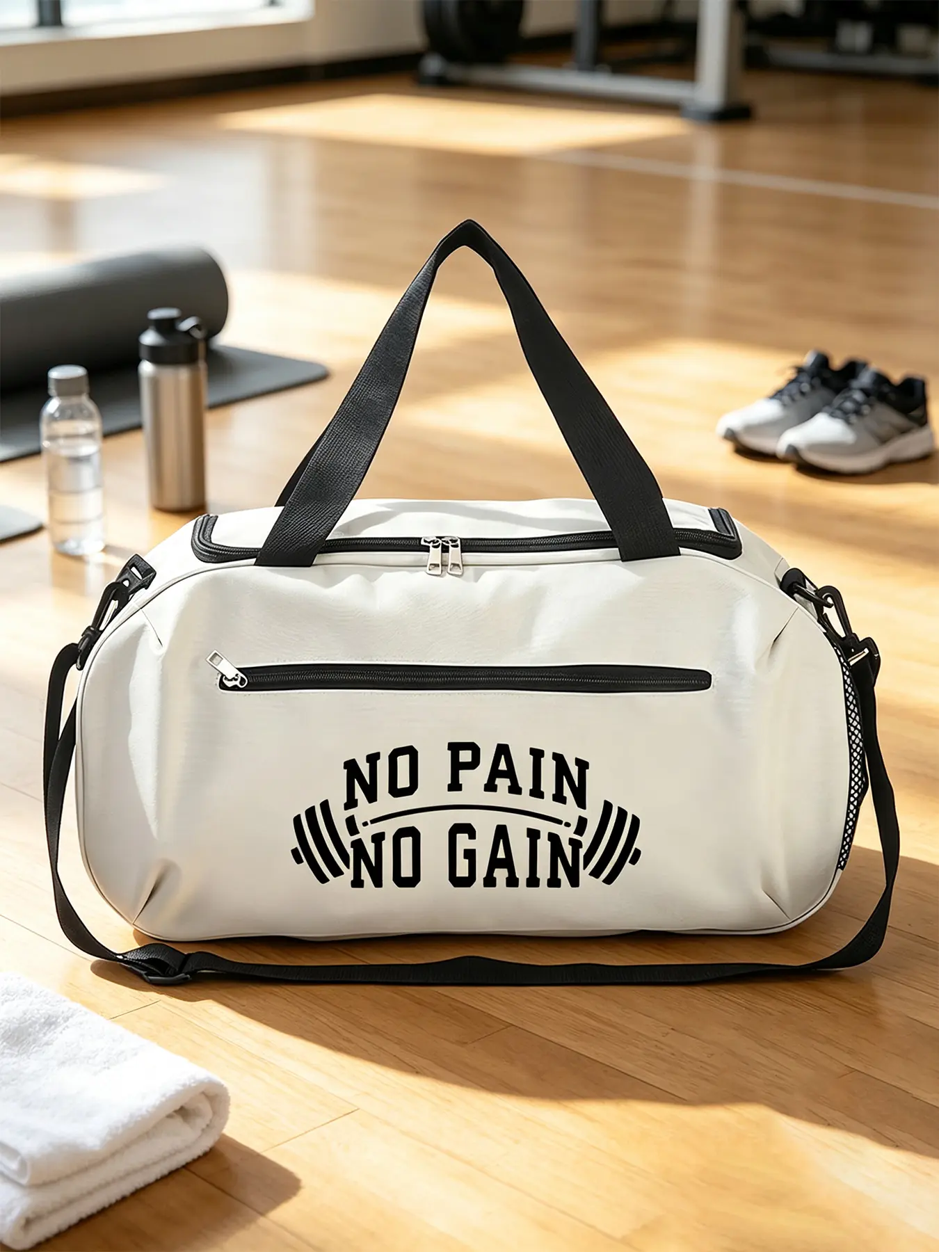 GYM Print Gym Duffle Bag, Unisex Large Shoulder Travel Bag, Ideal for Sports, School, Commute & Short Trips, Great Gift
