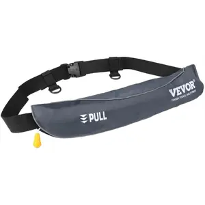VEVOR Manual Inflatable Belt Pack for Adults, 105N Buoyancy, Over 80 Pounds and Up to 59 in Waist Adjustable, Inflatable PFD Waist for SUP Paddelboarding, Kayaking (CO2 Cylinder Not Included)