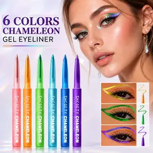 SHCOETY 6 Chameleon Eyeliner Pencils, Color-Shifting Eyeliners, Waterproof and Long-Lasting, Smudge-Resistant, Perfect for Stage, Party, and Event Makeup