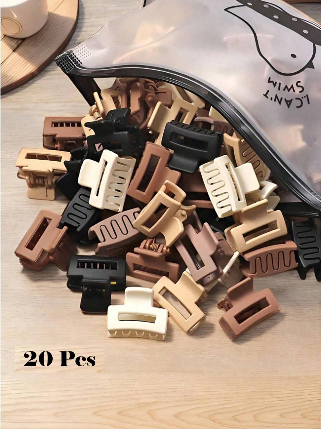 10/20pcs 2.5cm Fashionable Mini Hair Clips, Versatile Bangs Clip, Small Simple Hair Claw Clamp, Retro Vintage Style Hair Jaw Clip Hair Clamps Hair Clutch Hair Catcher Clip, School Stuff, College, Flat Claw Clips