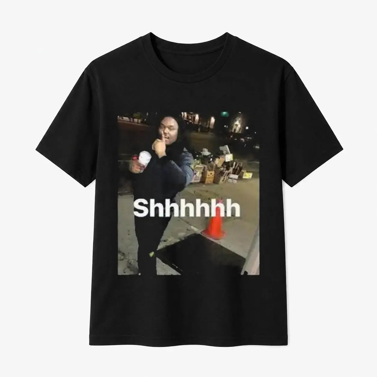 100% Cotton Women's Sports Graphic Tee - Lucki Shhhhhh Rapper Humor, Funny T-Shirts Meme, Cotton Graphic Tees, Meme Shirts Funny, Ideal Gift for Men-Women