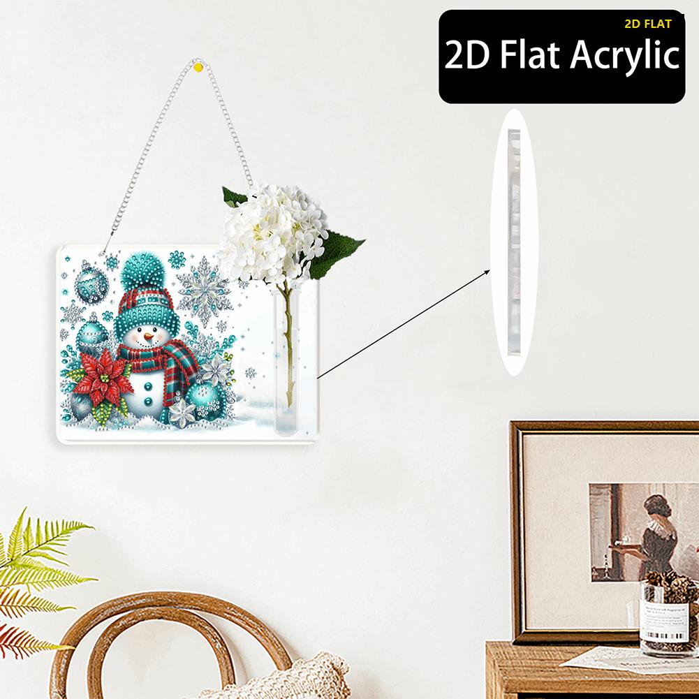 2D FLAT2D Flat Acrylic Decorative Wall Tube Vase Special Shape Hanging Diamond Art Kits Diamond Painting Hanging Ornament Window Hanging ADiamond Painting Kit is Suitable for Decorations. Create Unique DIY Handicrafts, Making Gifts Distinctive and Unique!
