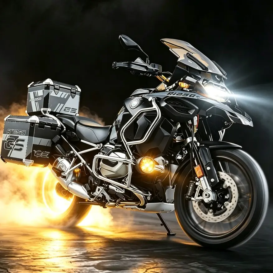 Dynamic alloy casting simulation motorcycle model, equipped with key start + exhaust spray function, suitable for children and adults. A beautiful die-cast model toy gift, can be used as a desktop collection and decorative item.