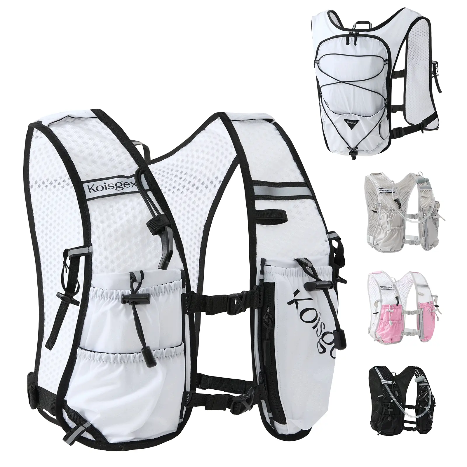 Running Hydration Vest 5L for Runners,Running Vest Pack with 1.5L Water Bladder,Lightweight Water Backpack for Hiking Trail Running Cycling,Jogging Equipment