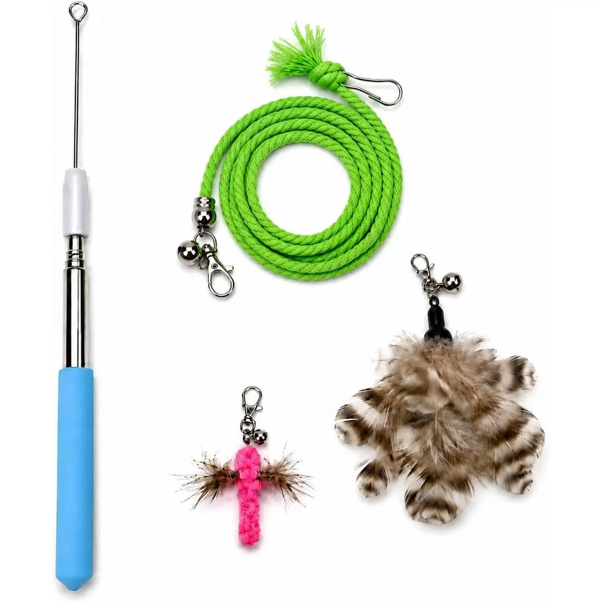 Wand  Set, Retractable Stainless Steel Wand with 3 Interchangeable Attachments, , ,  Rope