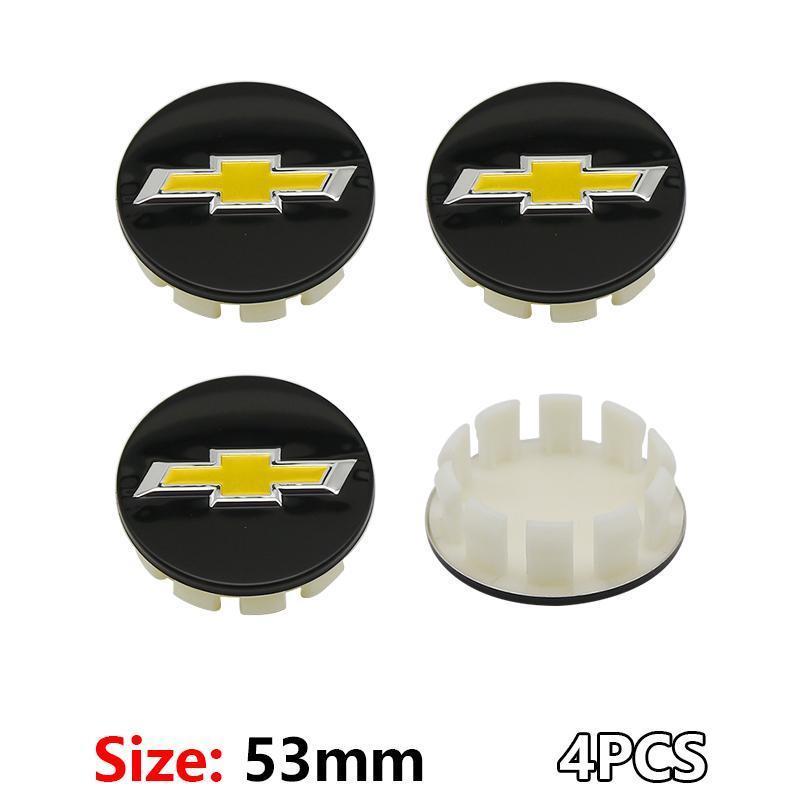 4pcs 53mm 59mm 84mm Chevrolet logo car emblem Wheel Center Hub Cap auto Rim refit dust-proof badge covers styling accessories