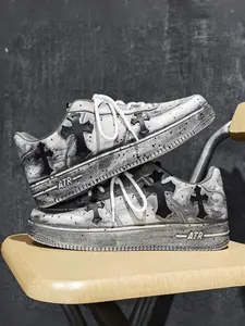 Unisex Vintage Cross Sneakers, Retro Cool Style, Distressed Tie Dye, Soft Sole, Anti-Slip, PU Leather, All Seasons, Casual Wear