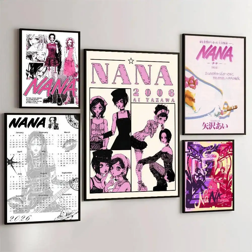 Classic retro canvas posters featuring characters from the Japanese anime ‘NANA’ – cute-style room décor
