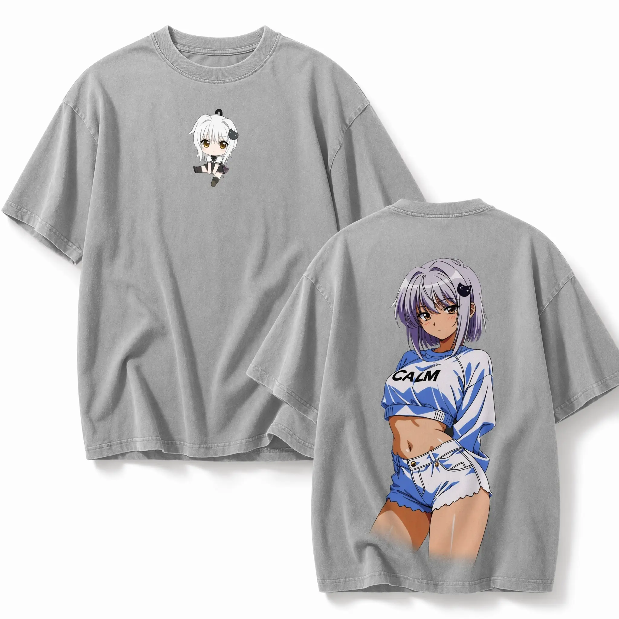 Koneko Toujou| High School DxD Washed Tee Streetwear Hoodie "Silent Nekomata Fierce Fighter with Gentle Soul" - For Anime Fans For Drops That Radiate Enigmatic Strength