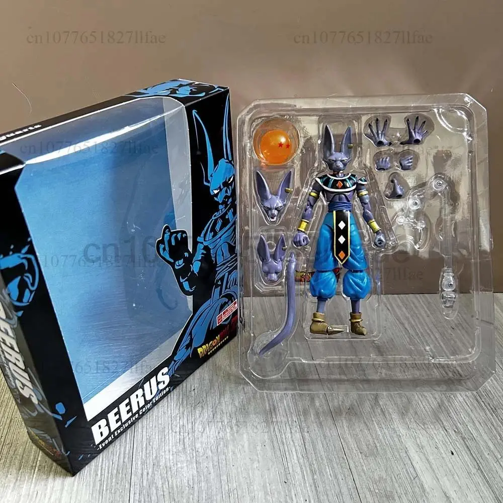 Anime Figure – God of Destruction Beerus (Super God of Destruction Form) articulated action figure; suitable as a gift for friends or as room decor.