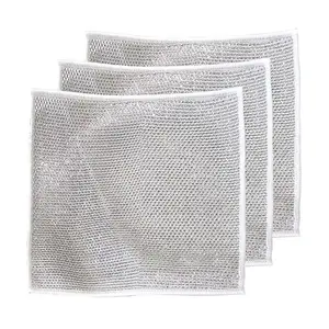 Packs of 5/10/20/30 wire sponge cloths; scratch-free metal wire dishcloths; multi-purpose metal wire dish brushes; easy to rinse and reusable; metal wire cleaning cloths; metal wire dishcloths; suitable for kitchens, sinks, cookware, and cleaning utensils