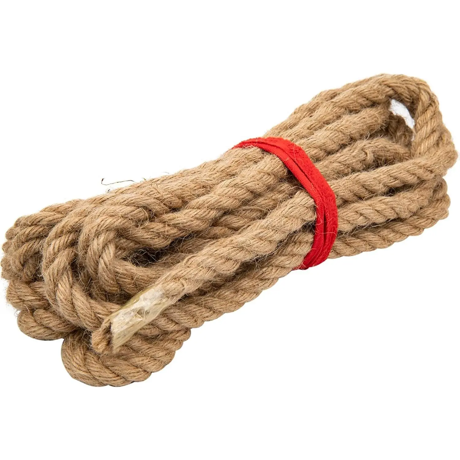 Multi-Purpose Natural Jute Rope 1/2 Inch x 20 Feet – Twisted Manila, Hemp & Sisal Rope for Cat Scratching Posts, Camping, Crafts, Tug of War, Railing Decor, Hanging, Hammocks, DIY ProjectsGift