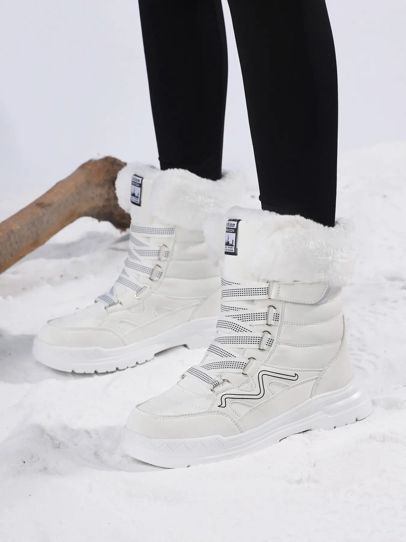 Women's Winter Waterproof Thick Sole Snow Boots, Anti-Slip Eva Material, Wide Fit, All-Season Casual Footwear, Ideal for Skiing & Commuting