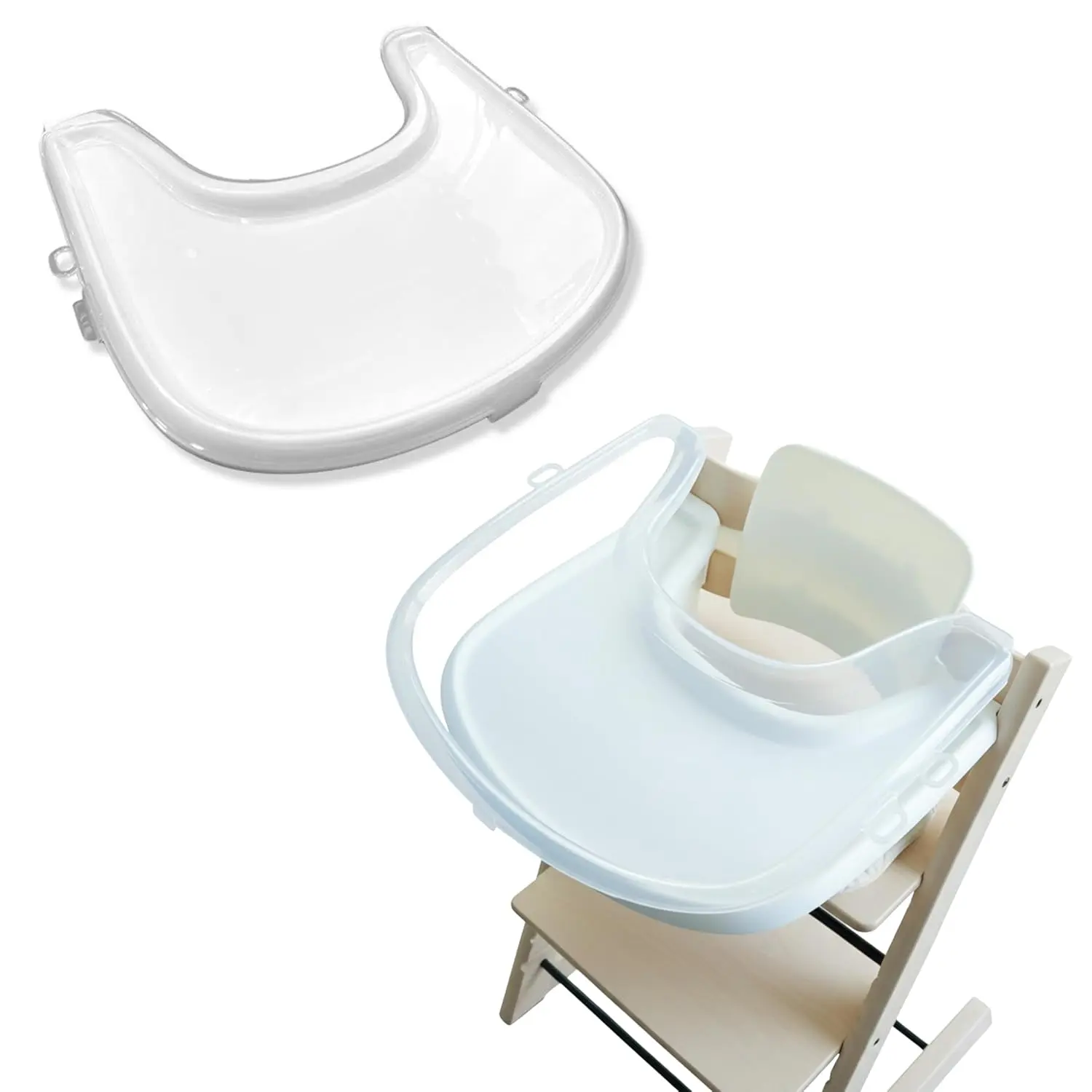 Custom-Fit Clear Cover Compatible with Stokke Tripp Trapp Tray BPA-Free | Strong Suction Support, Easy Clean Design