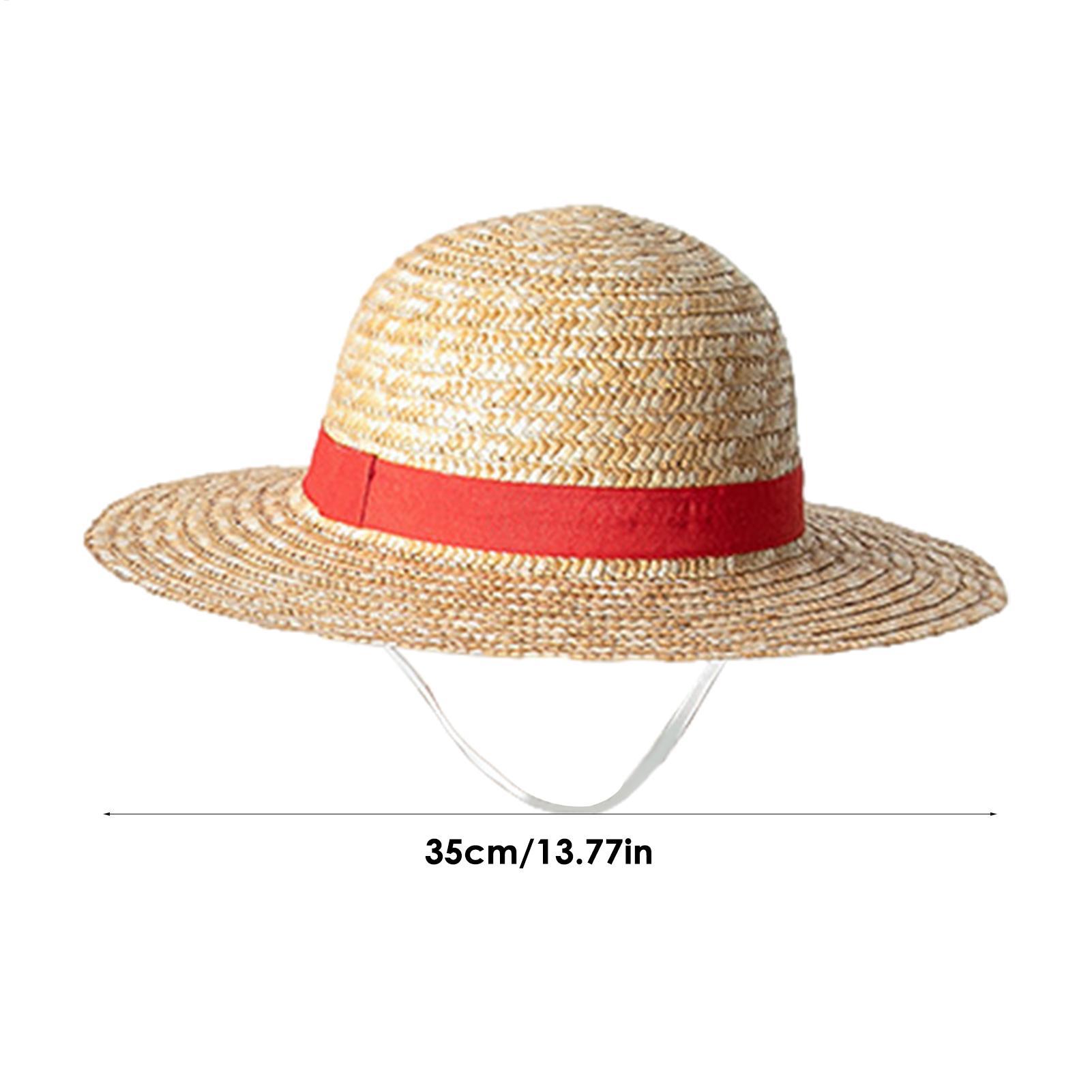 Luffy Straw Hat Anime Luffy Cosplay Hat Luffy Performance Props Costume Party Yellow Summer Strawhats Halloween Costume Hat