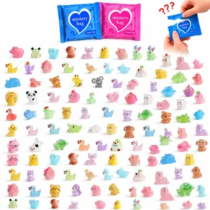 50 PCS Mystery Bag Mini Resin Animals, Glow in The Dark Tiny Animal Figurines Blind Bags Bulk, Cute Mini Resin Figures Surprise Box Toys for Kids, Classroom Prizes, Goodie Bag Stuffers, Party Favorsfidget toys