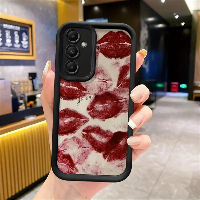 Heart Silicone Soft Case Cute Pattern iPhone Case for Samsung Galaxy S26 S24 Plus S25 S23 S22 S21 Ultra FE S24+ Note20 A54 A53 A52 A36 A35 A34 A33 A17 A16 A15 A14 A13 Soft Gel Cover with Camera Protection, Gift for Her, Accessories, Gift Idea, Waterproof