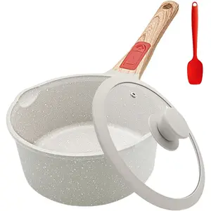 Non Stick Sauce Pan, 2.5 Qt Saucepan with Lid, Nonstick Sauce Pot & Saucepan with Pour Spout, Detachable Handle Milk Pan Pasta Pot, Mini Cooking Pot Induction Compatible, Oven Safe, PFOA Free