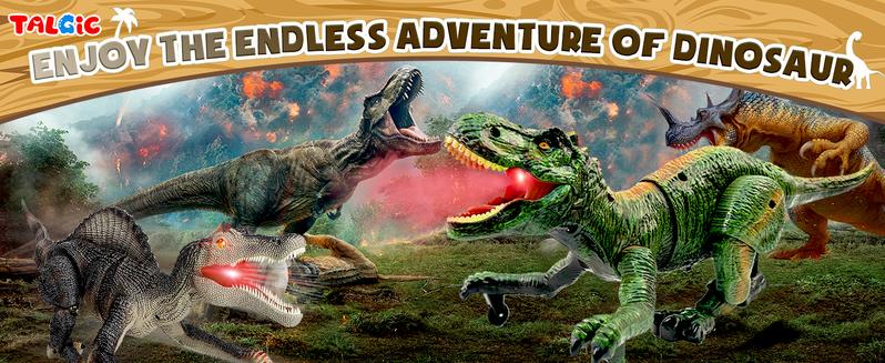 Remote Control Dinosaur for Boys 4-7, Robot Dinosaur Toys for Kids 5-7, rc Dinosaur with Realistic Legs & Spray Stream,Remote Dinosaur Toys for Kids3 4 5 6 7 Year Old boy Birthday Gift (Green)