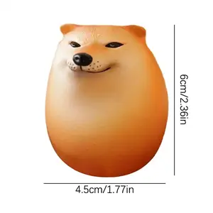 Realistic Shiba Inu Egg Desk Decor | Fun & Unique PVC Figurine | Adorable Home Office Accent | Perfect Gag Gift or Christmas Present